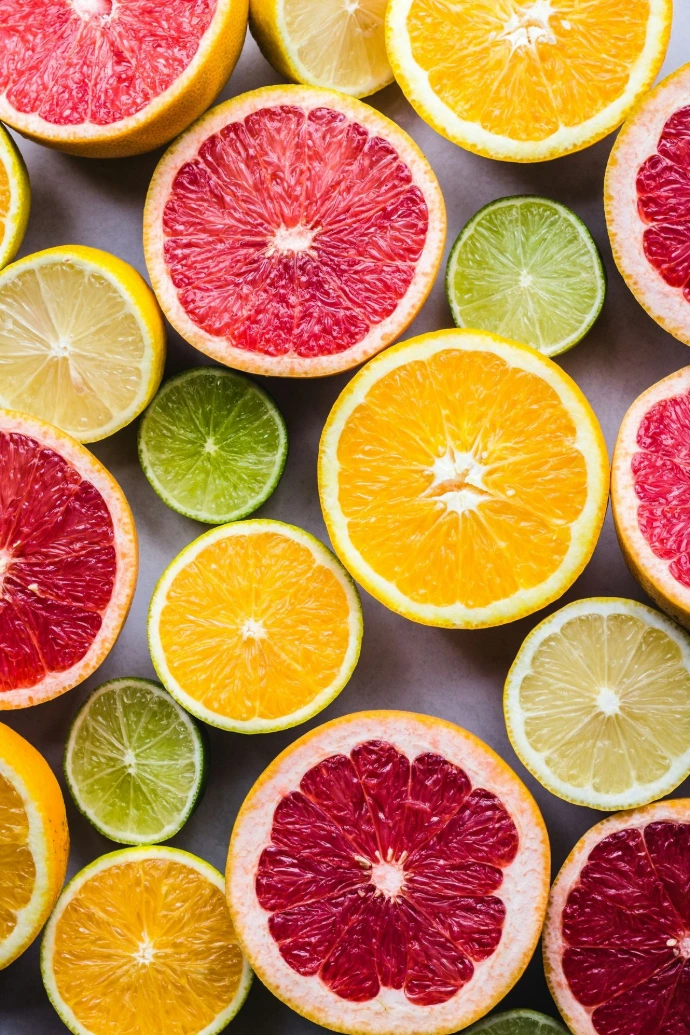fresh citrus fruit slices representing natural ingredients