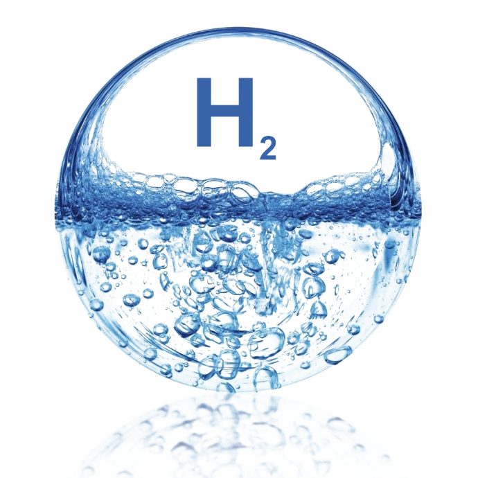 molecular hydrogen H2 water bubble